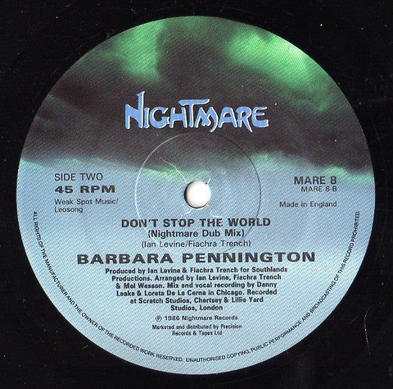 Barbara Pennington : Don't Stop The World (12")