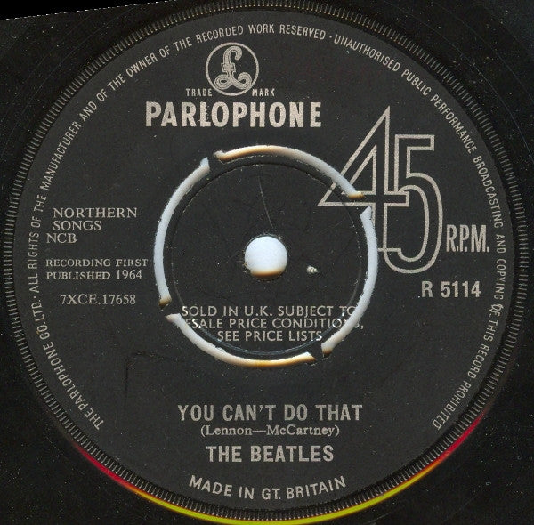 The Beatles : Can't Buy Me Love (7", Single)