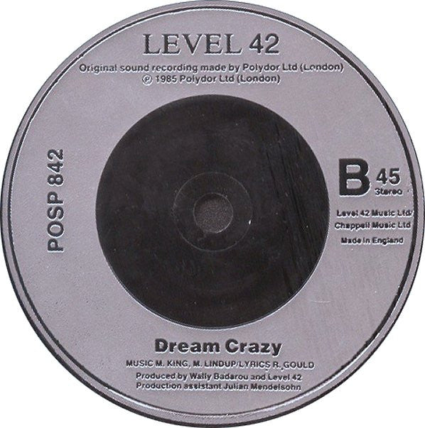 Level 42 : Running In The Family (7", Single, Sil)