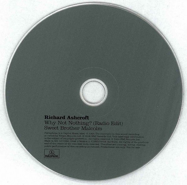 Richard Ashcroft : Why Not Nothing? / Sweet Brother Malcolm (CD, Single, Promo)