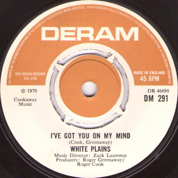 White Plains : I've Got You On My Mind (7", Single)