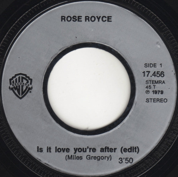 Rose Royce : Is It Love You're After (7", Single)