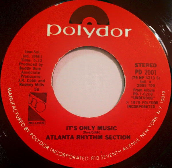 Atlanta Rhythm Section : Spooky / It's Only Music (7", Single, Styrene, 56 )