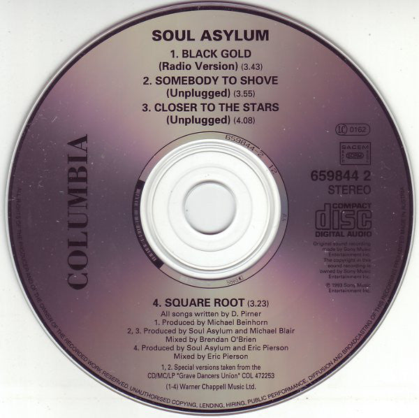 Soul Asylum (2) : Black Gold (CD, Single)