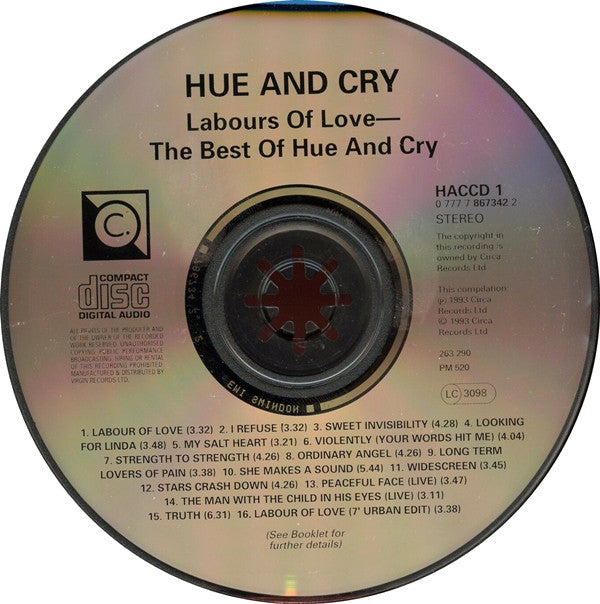 Hue & Cry : Labours Of Love - The Best Of Hue And Cry (CD, Comp)