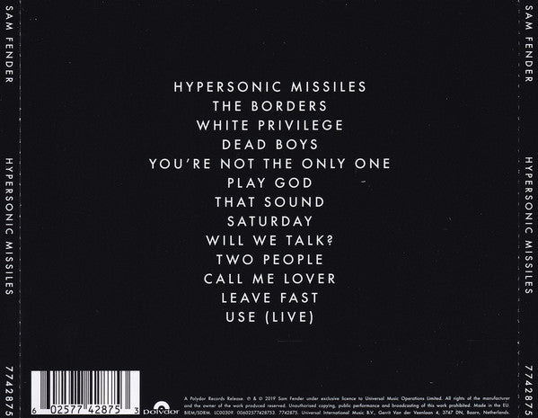 Sam Fender : Hypersonic Missiles (CD, Album)