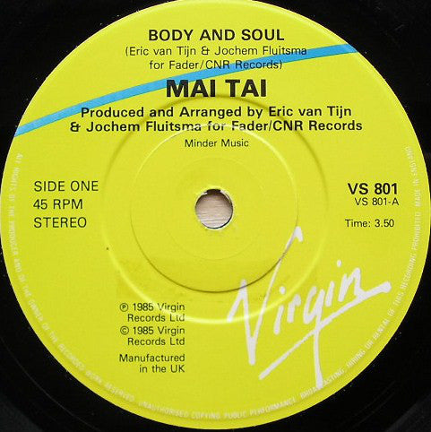 Mai Tai : Body & Soul (7", Single)