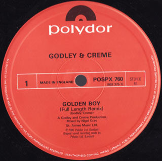 Godley & Creme : Golden Boy (12")