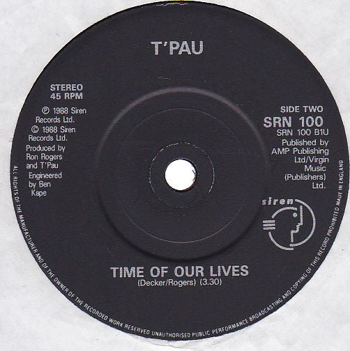 T'Pau : Road To Our Dream (7", Single)