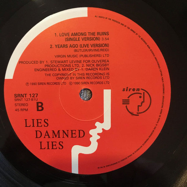 Lies Damned Lies : Love Among The Ruins (Mix No. 6) (12")
