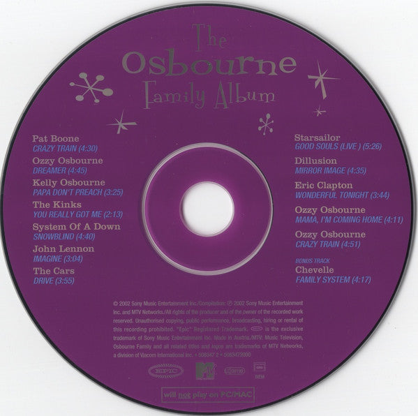 The Osbournes : The Osbourne Family Album (CD, Album, Copy Prot.)