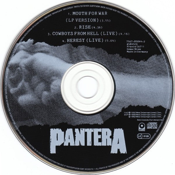 Pantera : Mouth For War (CD, Single)