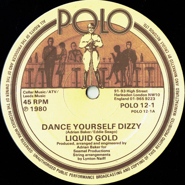 Liquid Gold : Dance Yourself Dizzy (12", Single, Ltd, Cre)