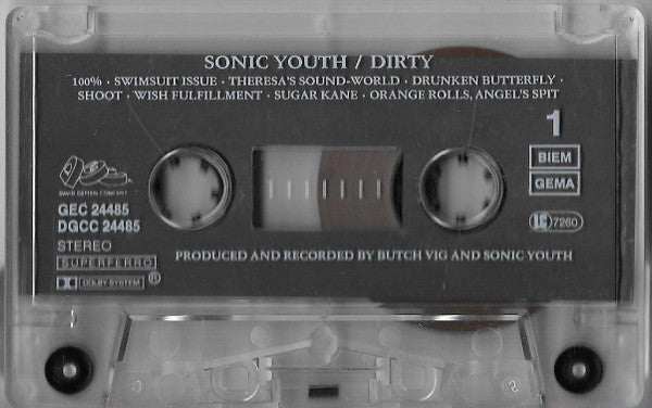 Sonic Youth : Dirty (Cass, Album)