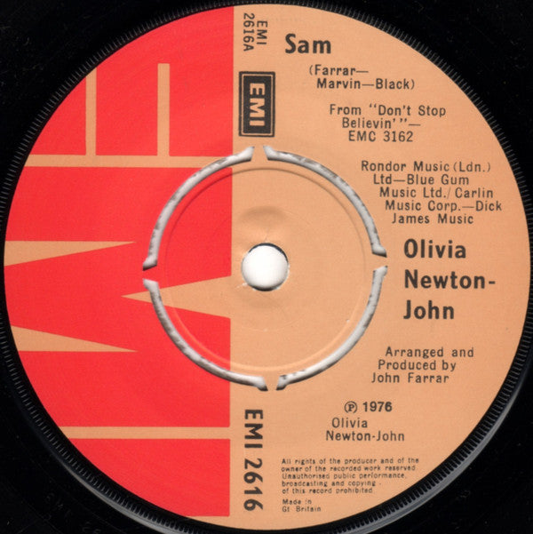 Olivia Newton-John : Sam (7", Single)