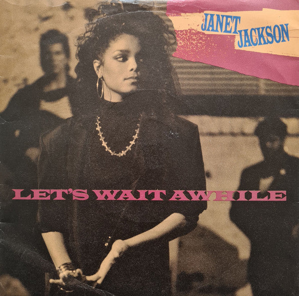 Janet Jackson : Let's Wait Awhile (7", Single, Red)