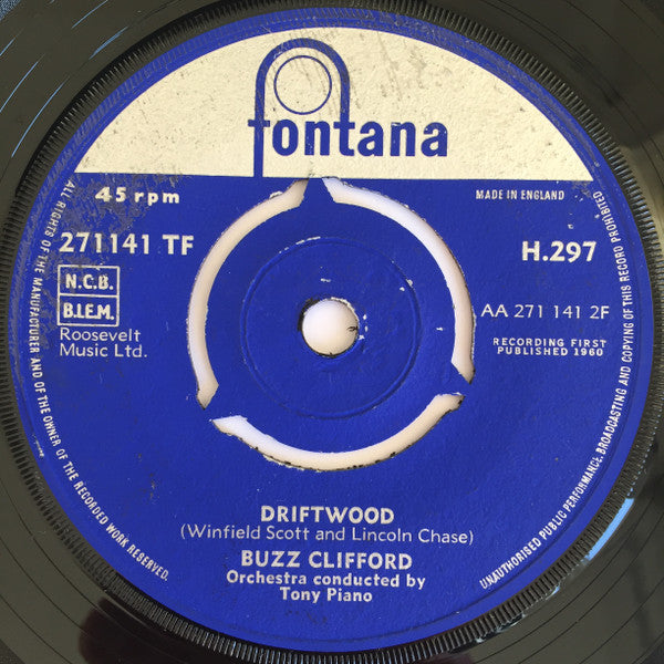 Buzz Clifford : Baby Sittin' Boogie (7", Single, Blu)