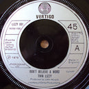 Thin Lizzy : Don't Believe A Word (7", Single)