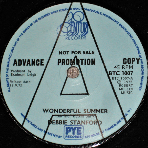 Debbie Stanford : Wonderful Summer (7", Promo)