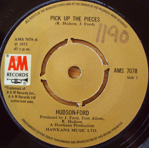 Hudson-Ford : Pick Up The Pieces (7", Single, Kno)