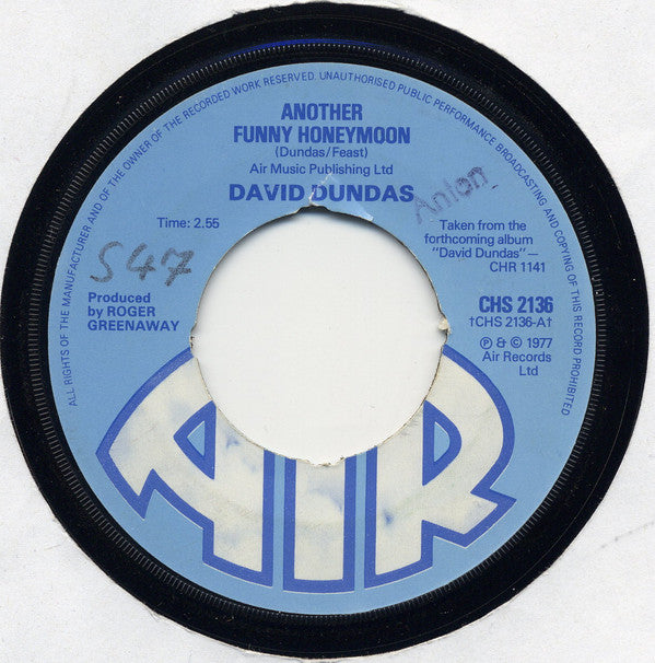 David Dundas : Another Funny Honeymoon / Smile On (7", Single)