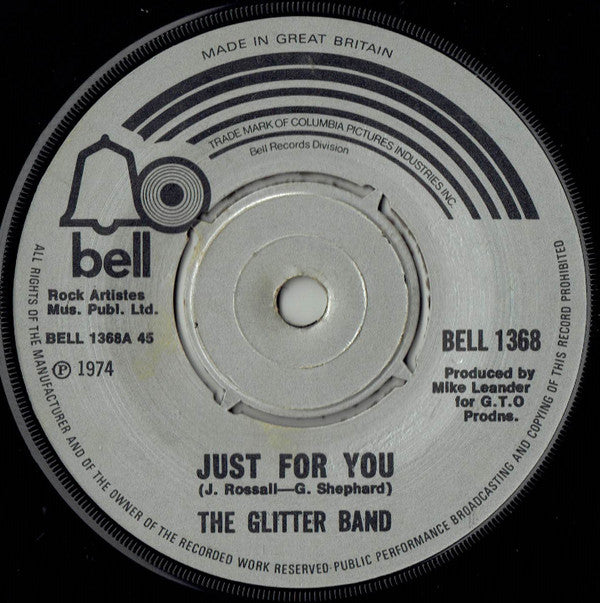 The Glitter Band : Just For You (7", Single)