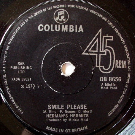 Herman's Hermits : Years May Come, Years May Go  (7", Single, Sol)