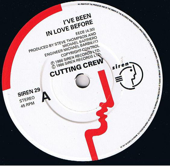 Cutting Crew : I've Been In Love Before (7", Single)