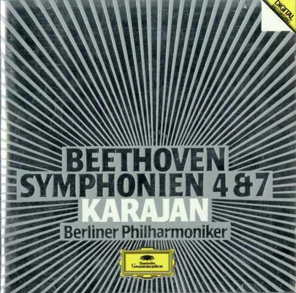 Ludwig Van Beethoven - Herbert Von Karajan, Berliner Philharmoniker : Symphonien 4 & 7 (CD, Album, RE)