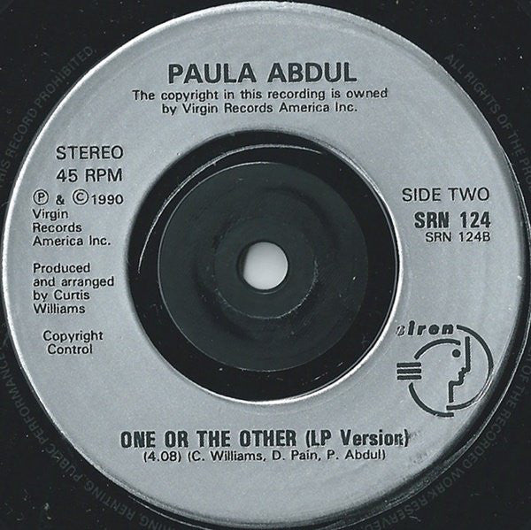 Paula Abdul : Opposites Attract (7", Single, Sil)