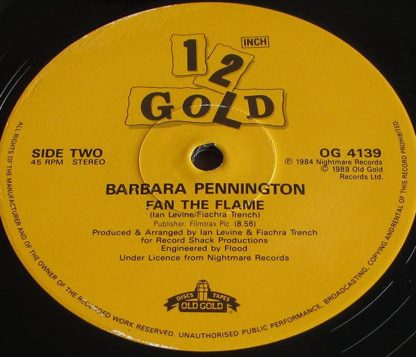 Barbara Pennington : On A Crowded Street / Fan The Flame (12", Single)