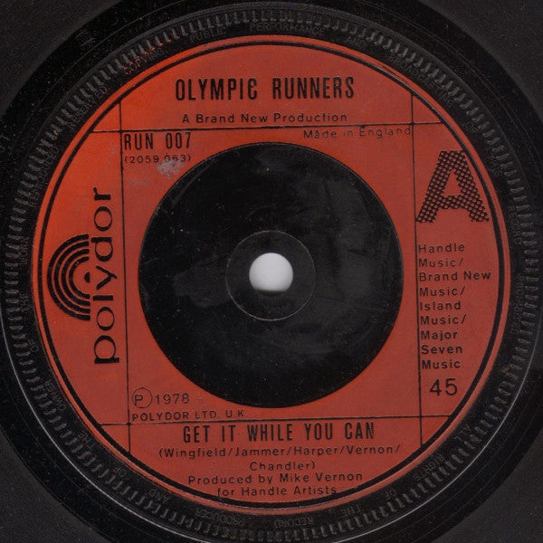 Olympic Runners : Get It While You Can (7", Single)