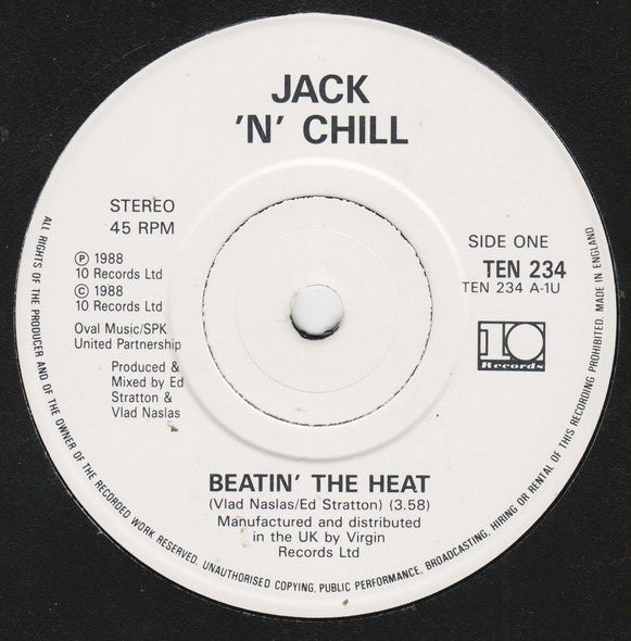 Jack 'N' Chill : Beatin' The Heat (7", Single, Pap)