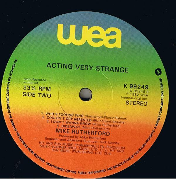 Mike Rutherford : Acting Very Strange (LP, Album)