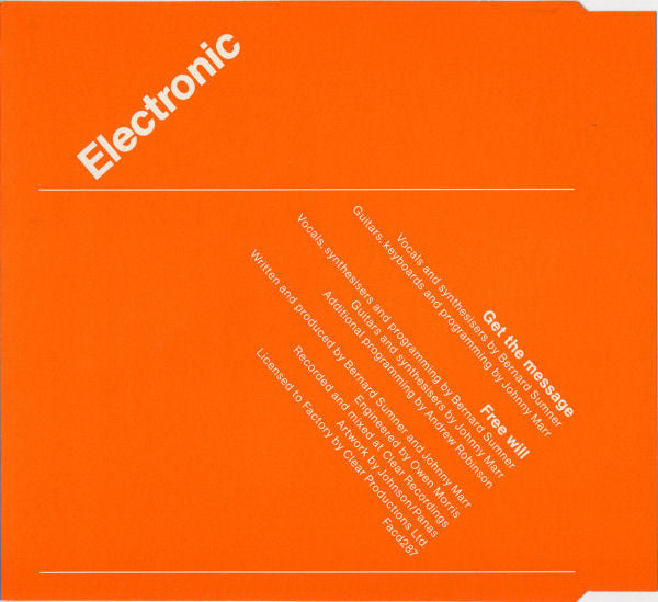 Electronic : Get The Message (CD, Single)