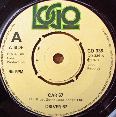 Driver 67 : Car 67 (7", Kno)