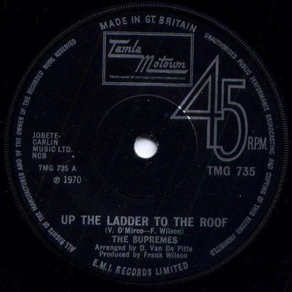 The Supremes : Up The Ladder To The Roof (7", Single, Sol)