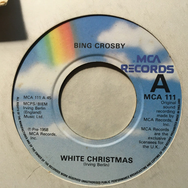 Bing Crosby : White Christmas (7", Single, RE, RP)