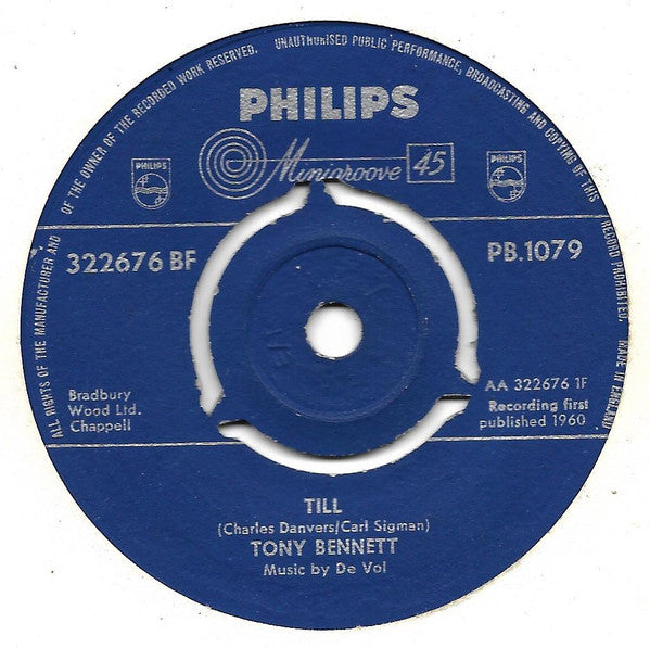 Tony Bennett : Till (7", Single)