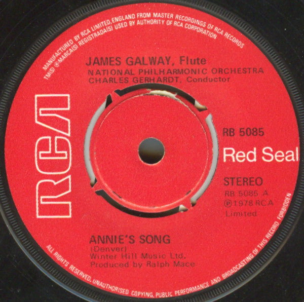 James Galway : Annie's Song (7", Single)