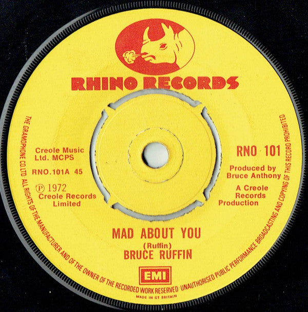 Bruce Ruffin : Mad About You (7", Single, Kno)