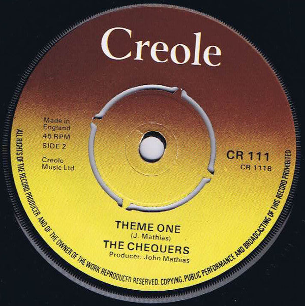 The Chequers : Rock On Brother (7", Pus)