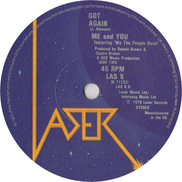 Me And You Featuring We The People Band : You Never Know What You've Got (7")