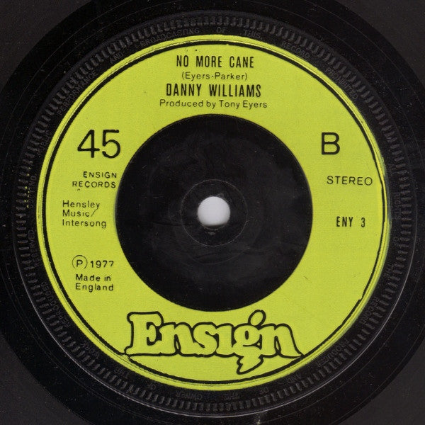 Danny Williams : Dancin' Easy / No More Cane (7", Sol)