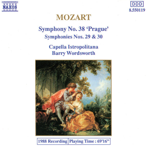 Wolfgang Amadeus Mozart, Capella Istropolitana, Barry Wordsworth : Symphony No. 38 'Prague', Symphonies Nos. 29 & 30 (CD, Album)