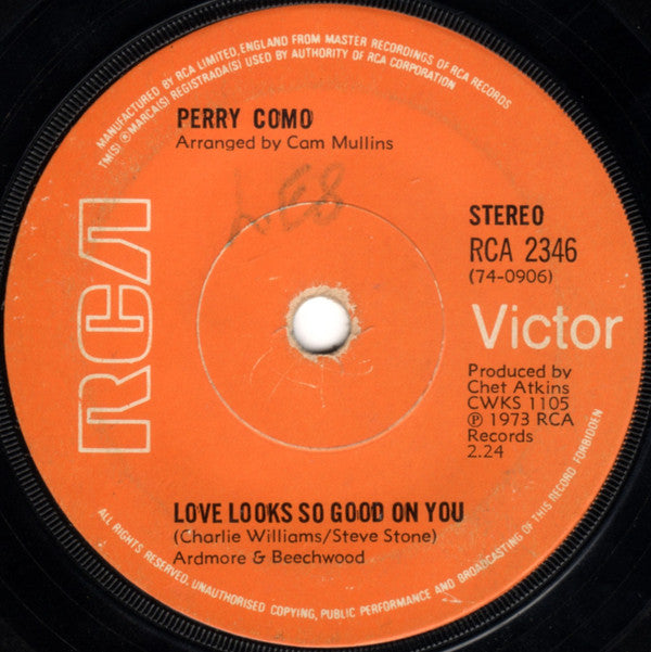 Perry Como : And I Love You So (7", Sol)