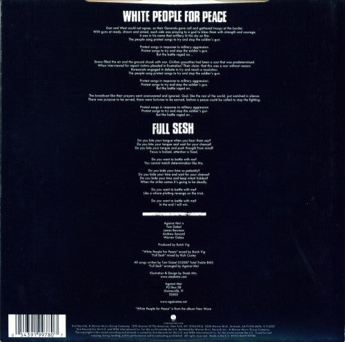 Against Me! : White People For Peace (7", Single, Whi)