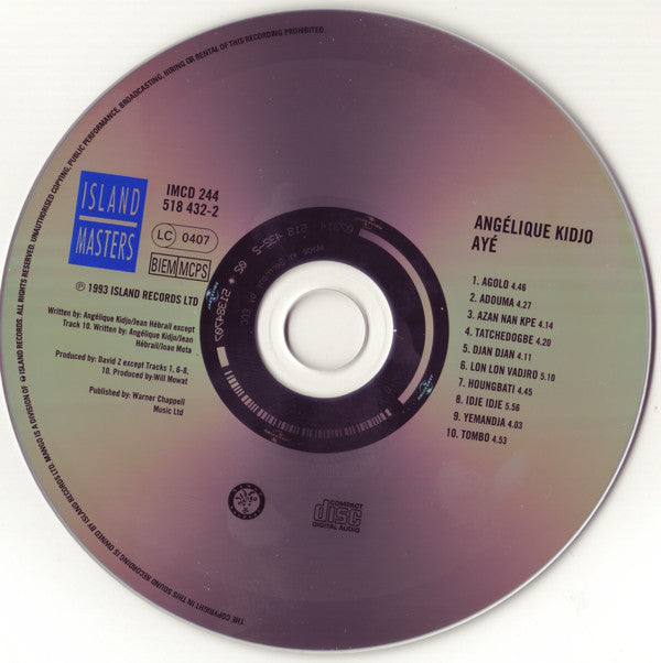 Angélique Kidjo : Ayé (CD, Album, RE)
