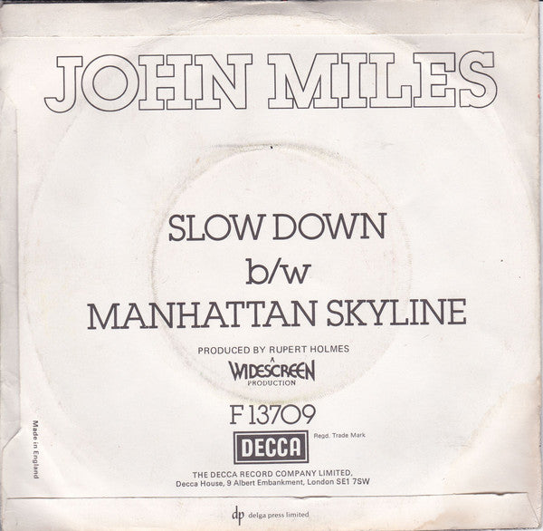 John Miles : Slow Down (7", Single)