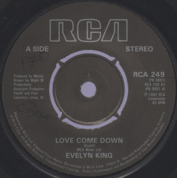 Evelyn King : Love Come Down (7", Com)